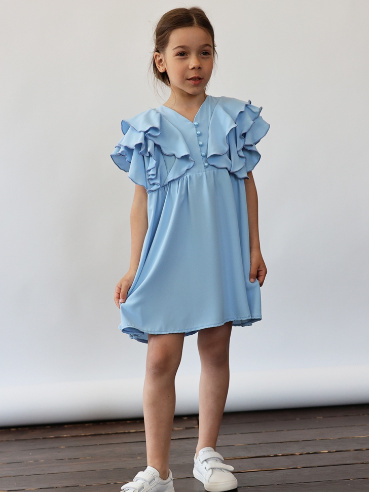 Платье для девочки вискоза БУШОН ST67, цвет голубой