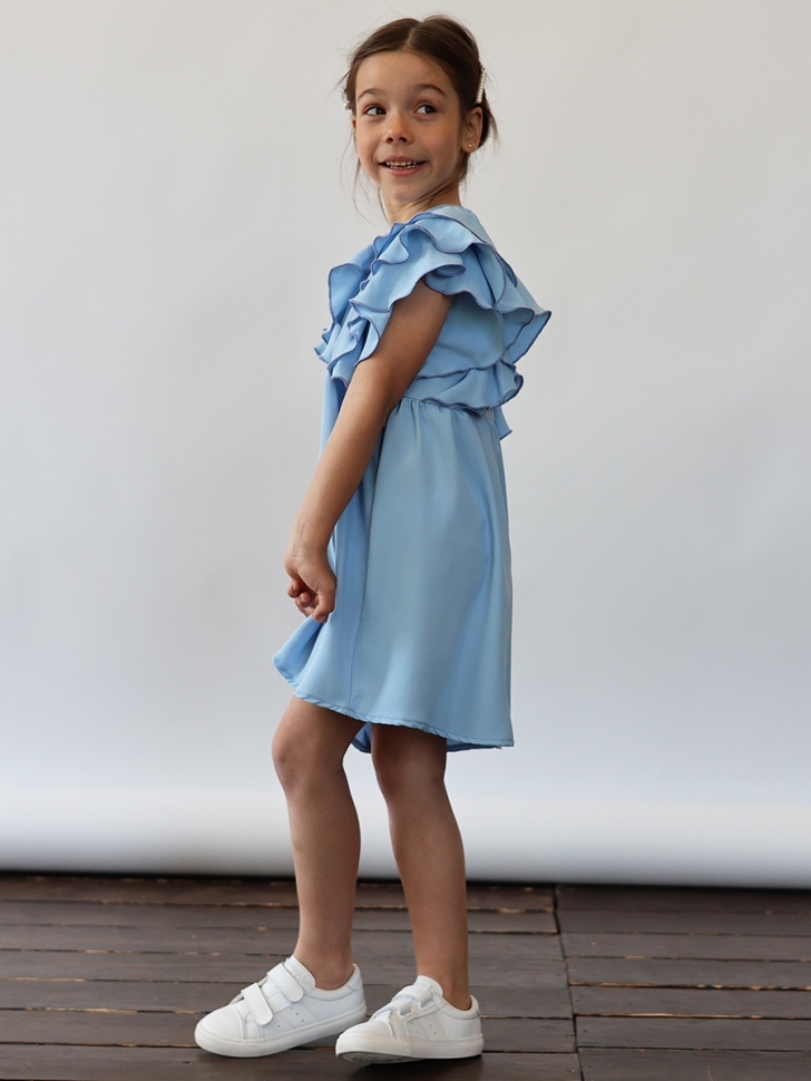 Платье для девочки вискоза БУШОН ST67, цвет голубой