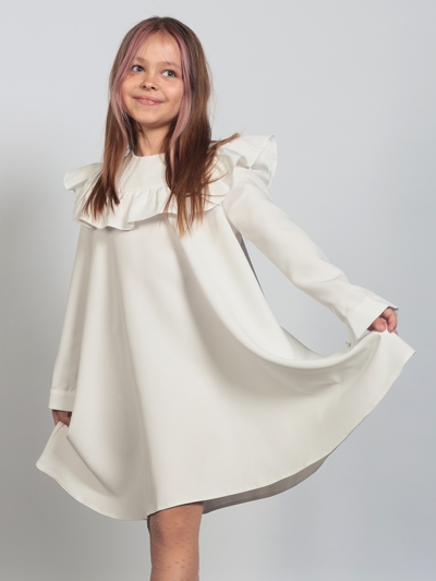 Платье для девочки нарядное БУШОН ST61, цвет белый