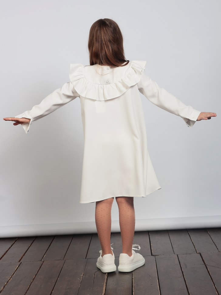 Платье для девочки нарядное БУШОН ST61, цвет белый