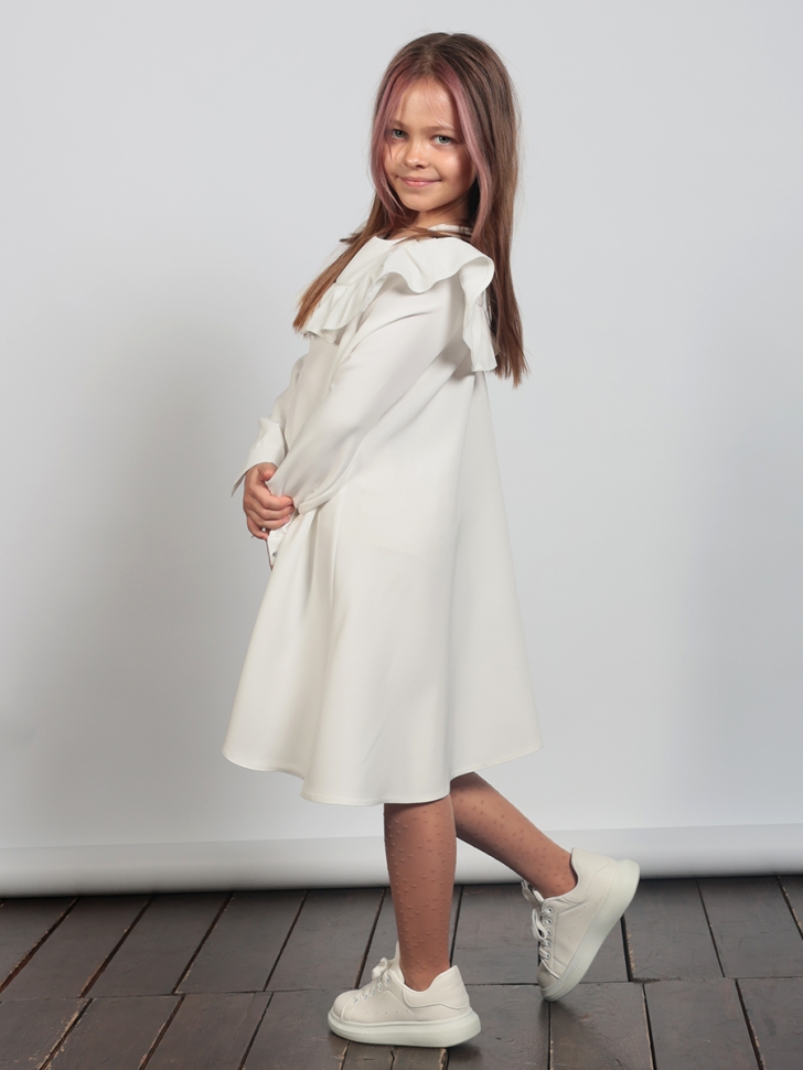 Платье для девочки нарядное БУШОН ST61, цвет белый