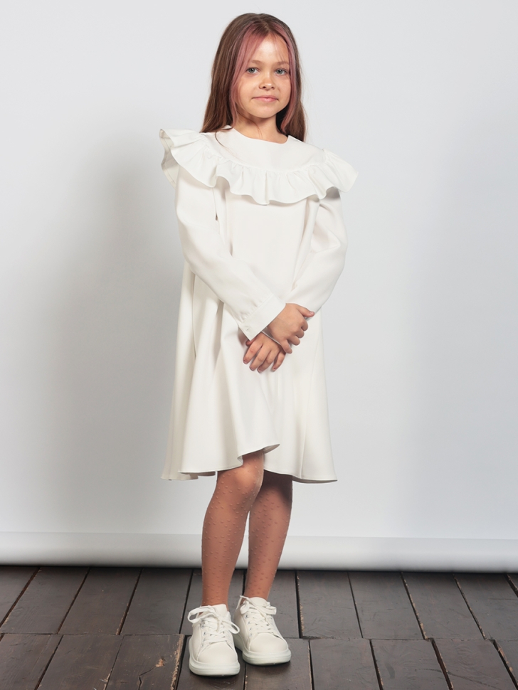 Платье для девочки нарядное БУШОН ST61, цвет белый