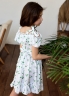 Платье для девочки вискоза БУШОН ST65, цвет белый/зеленая вишня 