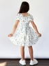Платье для девочки вискоза БУШОН ST65, цвет белый/зеленая вишня 