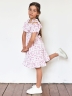 Платье для девочки вискоза БУШОН ST65, цвет белый/розовый цветы