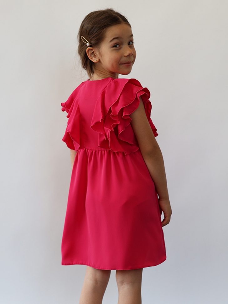 Платье для девочки вискоза БУШОН ST67, цвет фуксия