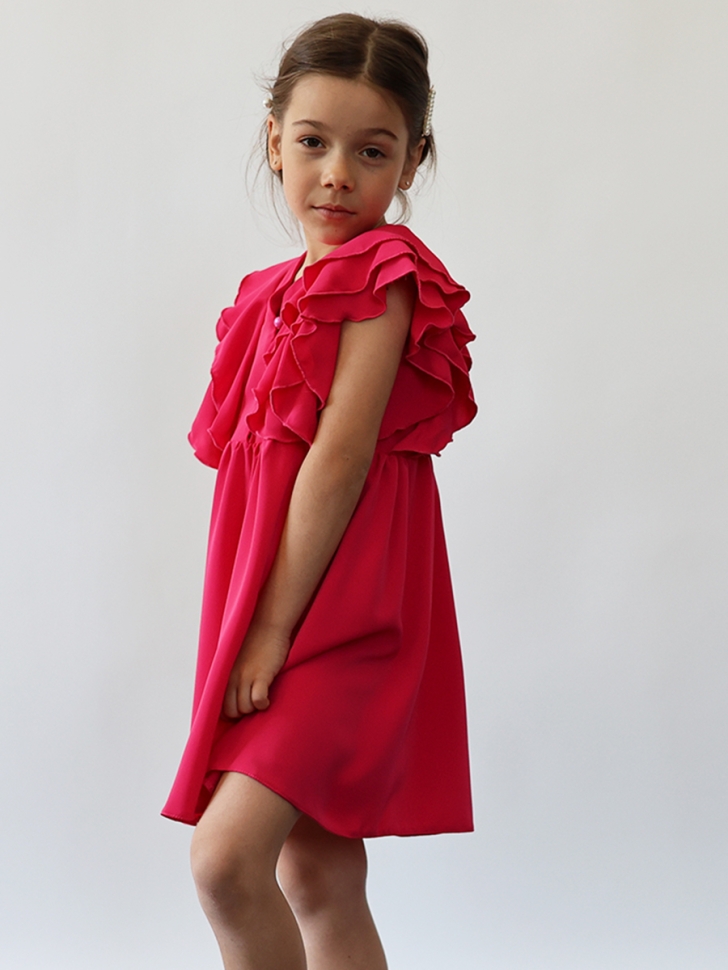 Платье для девочки вискоза БУШОН ST67, цвет фуксия