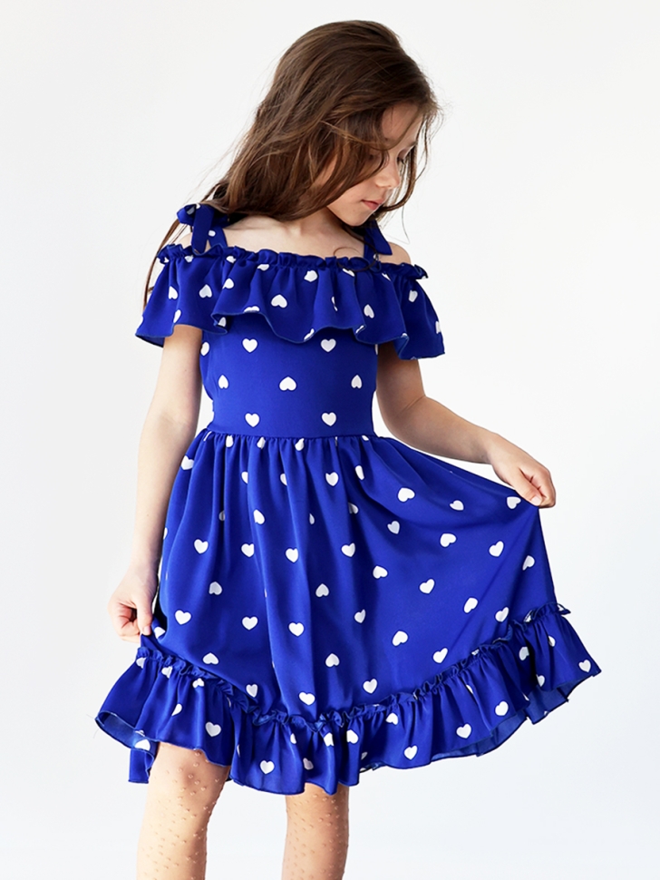 Платье для девочки вискоза БУШОН ST65, цвет электрик