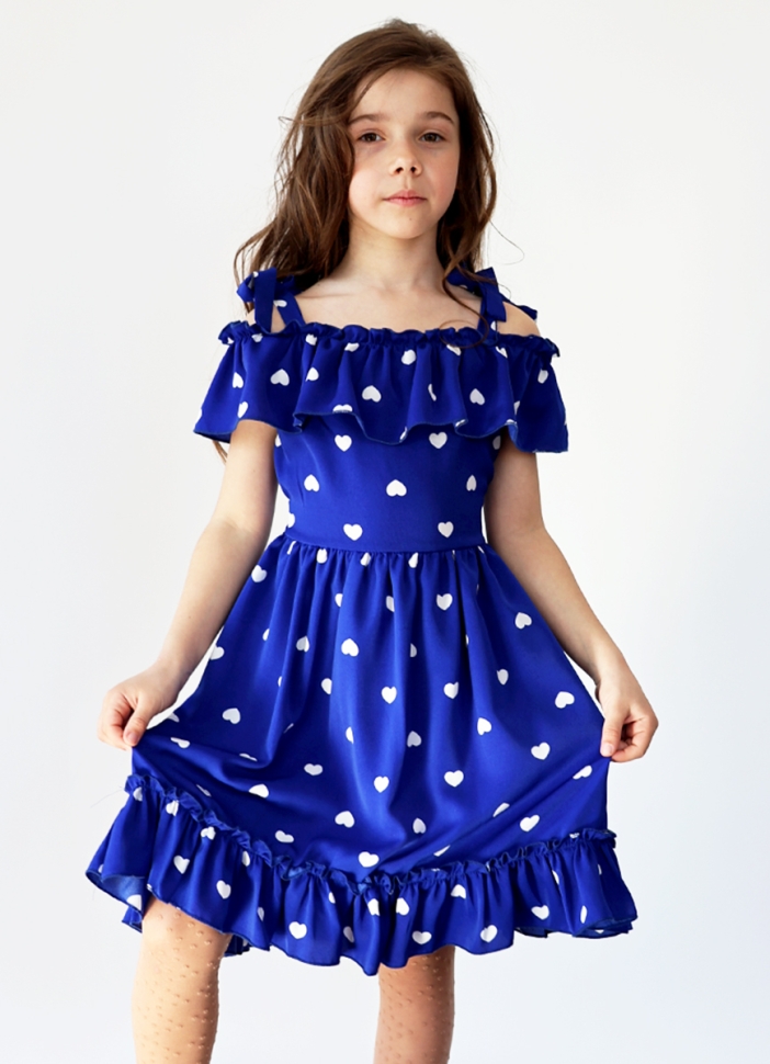 Платье для девочки вискоза БУШОН ST65, цвет электрик