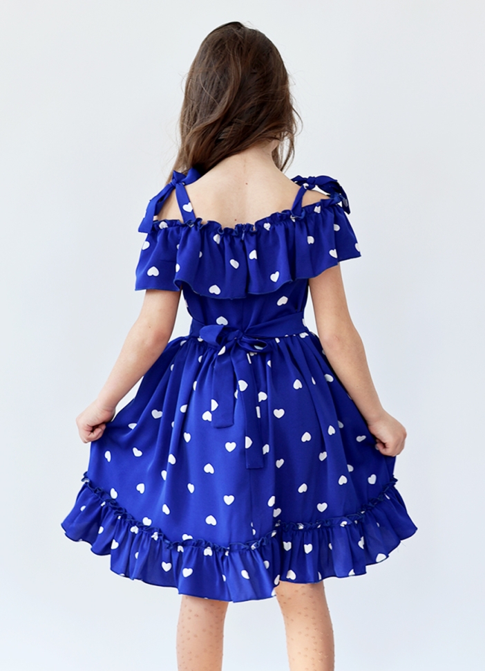 Платье для девочки вискоза БУШОН ST65, цвет электрик