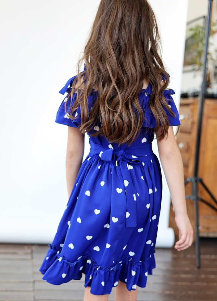 Платье для девочки вискоза БУШОН ST65, цвет электрик