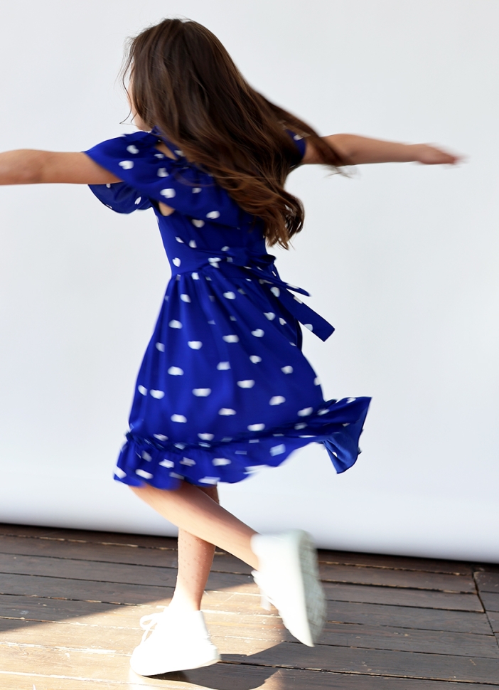 Платье для девочки вискоза БУШОН ST65, цвет электрик