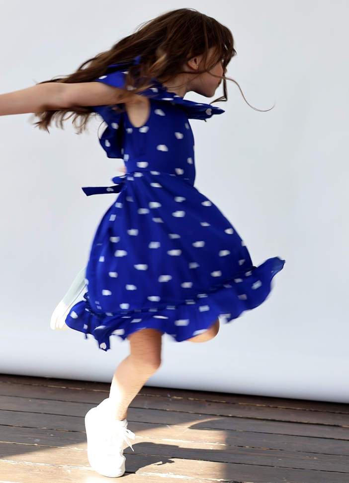 Платье для девочки вискоза БУШОН ST65, цвет электрик