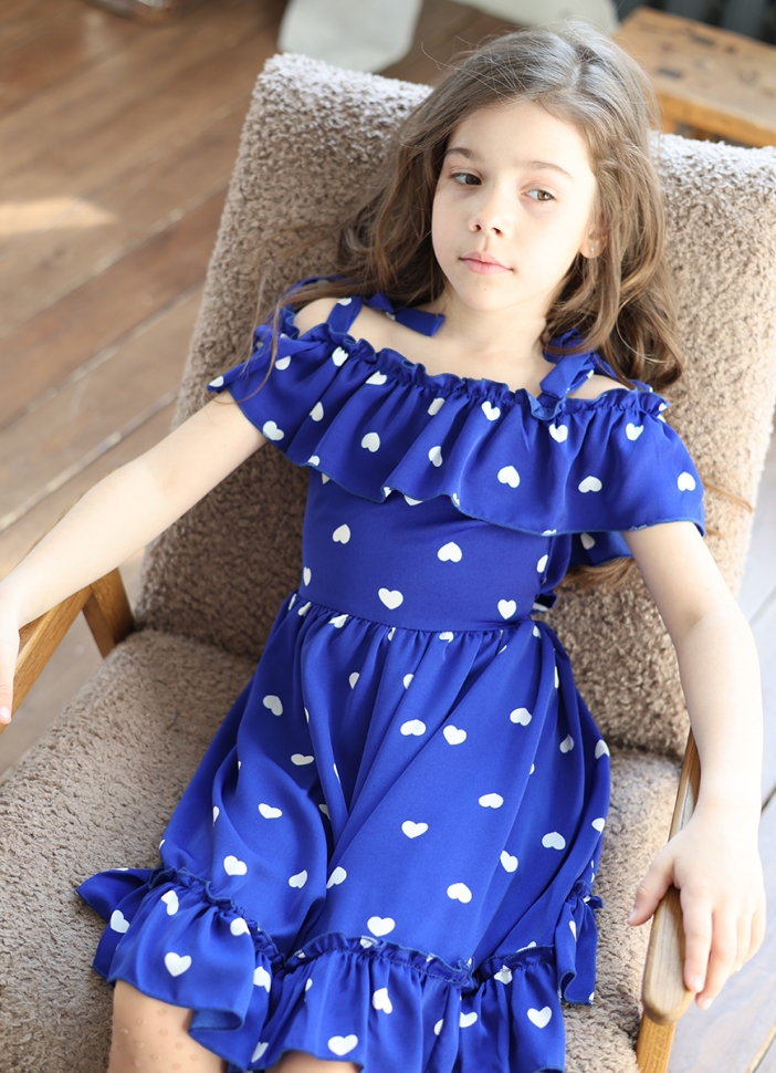 Платье для девочки вискоза БУШОН ST65, цвет электрик