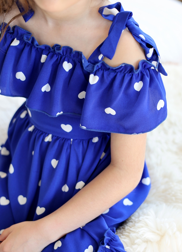 Платье для девочки вискоза БУШОН ST65, цвет электрик