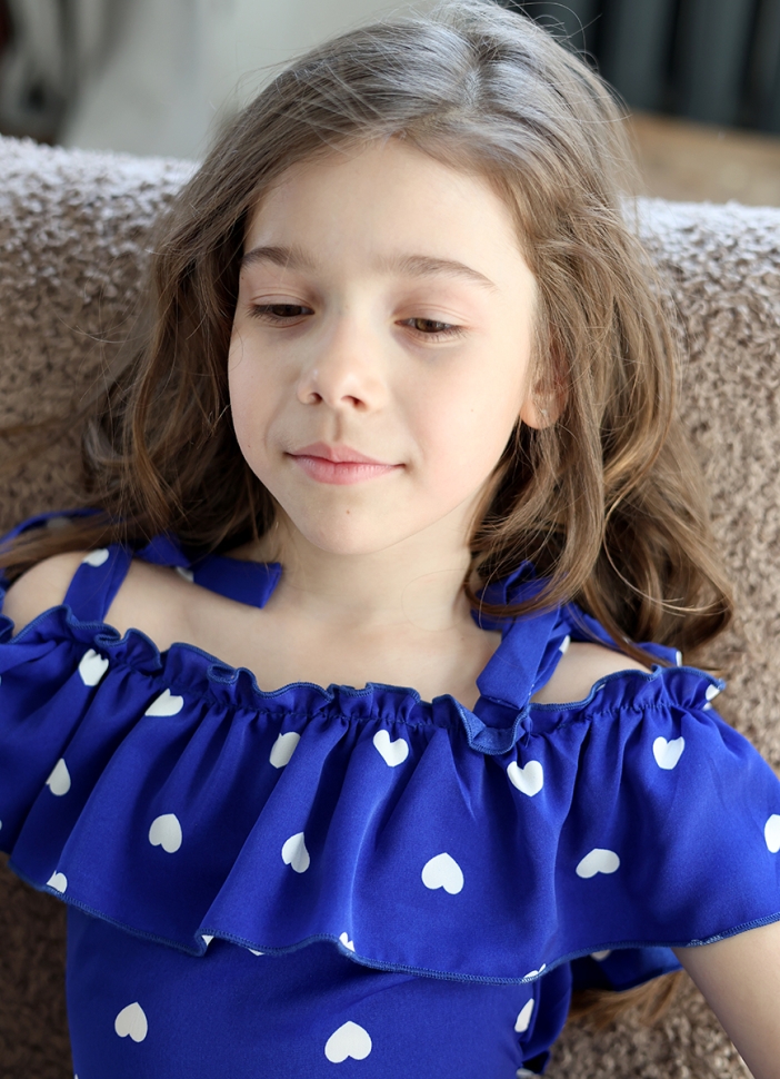 Платье для девочки вискоза БУШОН ST65, цвет электрик