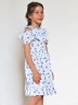 Платье для девочки вискоза БУШОН ST65, цвет белый/голубой цветы