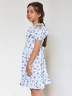 Платье для девочки вискоза БУШОН ST65, цвет белый/голубой цветы