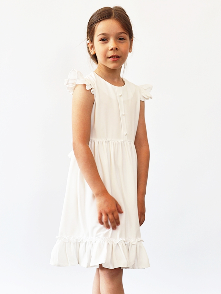 Платье для девочки вискоза БУШОН ST66, цвет белый