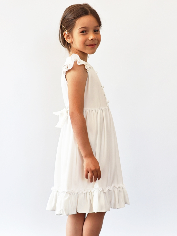Платье для девочки вискоза БУШОН ST66, цвет белый