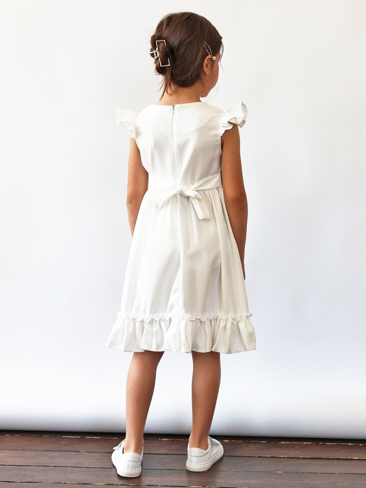 Платье для девочки вискоза БУШОН ST66, цвет белый