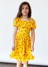 Платье для девочки вискоза БУШОН ST65, цвет желтый/вишня 