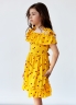 Платье для девочки вискоза БУШОН ST65, цвет желтый/вишня 