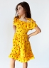 Платье для девочки вискоза БУШОН ST65, цвет желтый/вишня 