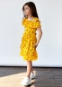Платье для девочки вискоза БУШОН ST65, цвет желтый/вишня 