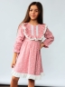 Платье для девочки нарядное БУШОН ST592, цвет розовый сердечки 