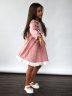 Платье для девочки нарядное БУШОН ST592, цвет розовый сердечки 