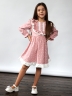 Платье для девочки нарядное БУШОН ST592, цвет розовый сердечки 