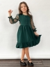 Платье для девочки нарядное БУШОН ST52, цвет изумрудный
