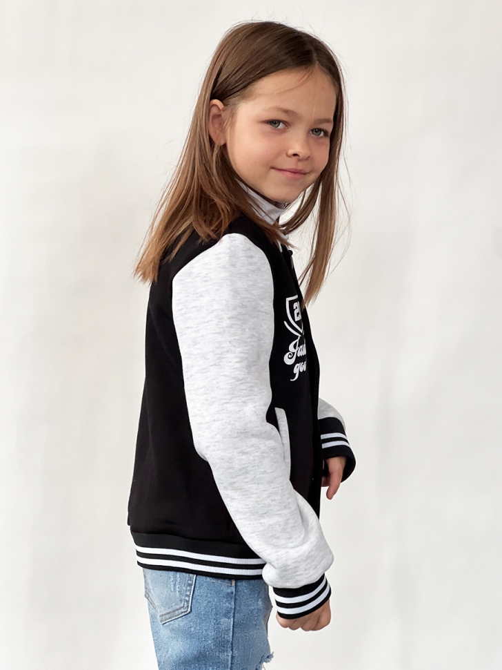 Бомбер для девочки БУШОН SK72, цвет темно-синий 