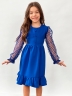 Платье для девочки нарядное БУШОН ST52, цвет синий электрик