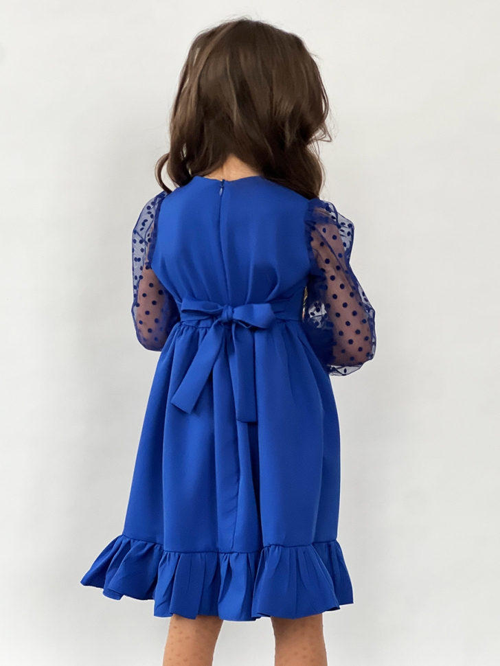 Платье для девочки нарядное БУШОН ST52, цвет синий электрик