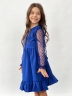 Платье для девочки нарядное БУШОН ST52, цвет синий электрик