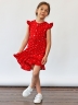 Платье для девочки вискоза БУШОН ST66, цвет красный цветы