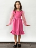 Платье для девочки нарядное БУШОН ST52, цвет темно-розовый