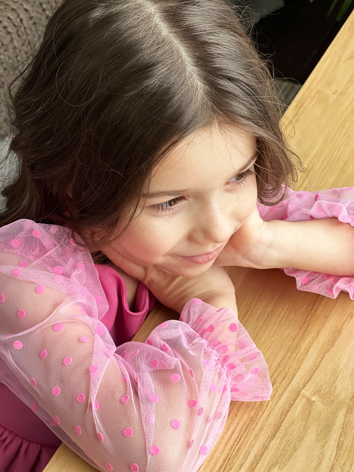 Платье для девочки нарядное БУШОН ST52, цвет темно-розовый