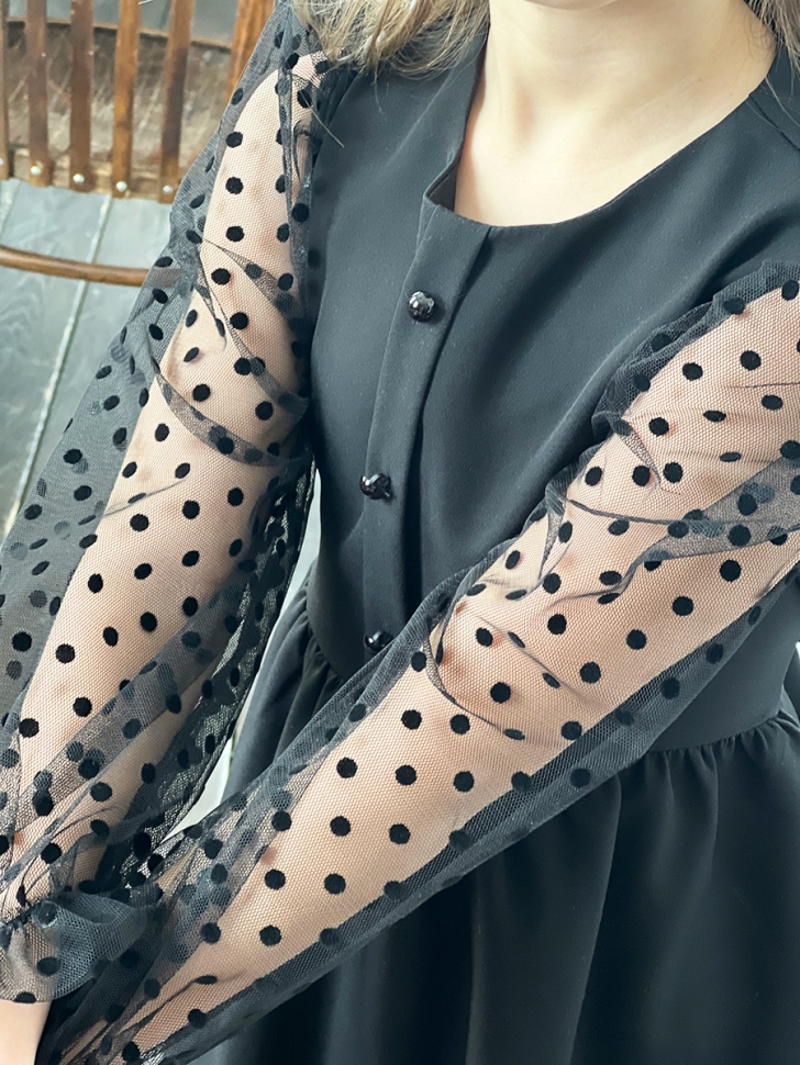 Платье для девочки нарядное БУШОН ST52, цвет черный