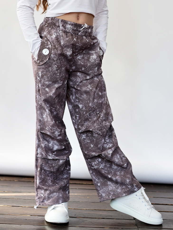 Брюки для девочек БУШОН ST111, цвет коричневый