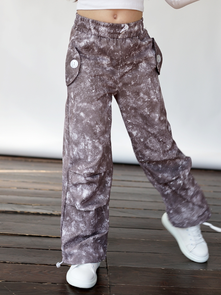 Брюки для девочек БУШОН ST111, цвет коричневый