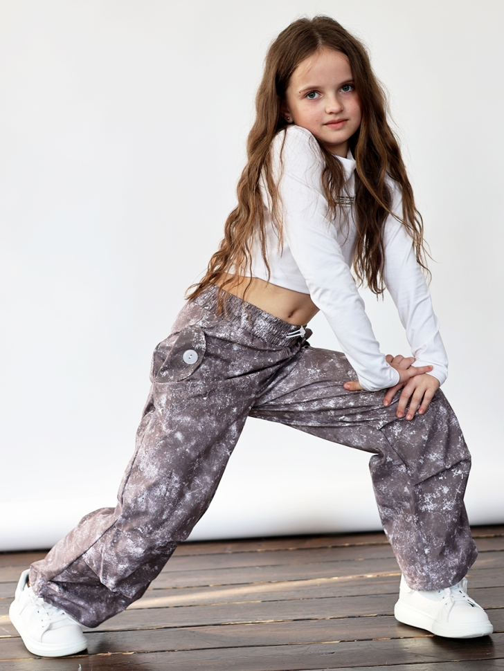 Брюки для девочек БУШОН ST111, цвет коричневый