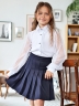 Юбка для девочек школьная БУШОН, модель SK90, цвет темно-синий