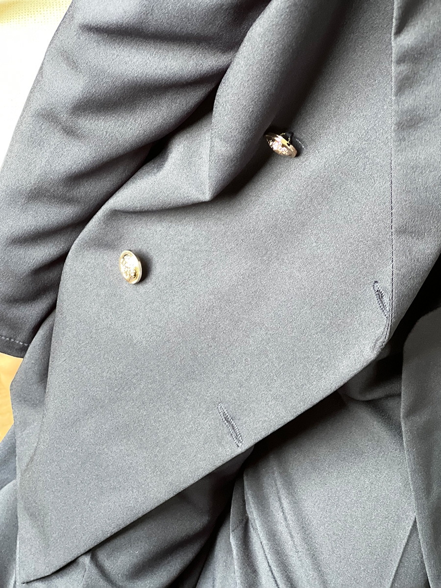 Костюм для девочки пиджак и брюки БУШОН SK80, цвет темно-синий 