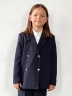 Костюм для девочки пиджак и брюки БУШОН SK80, цвет темно-синий 