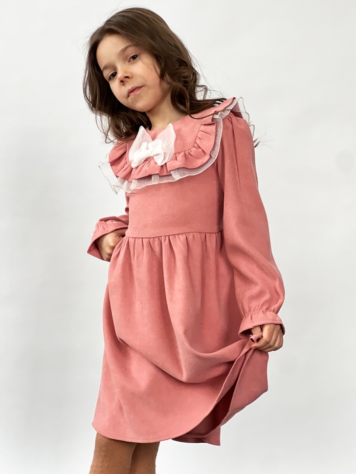 Платье для девочки нарядное БУШОН ST59, цвет темно-розовый