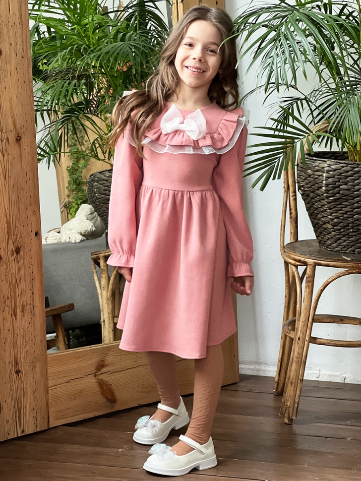 Платье для девочки нарядное БУШОН ST59, цвет темно-розовый