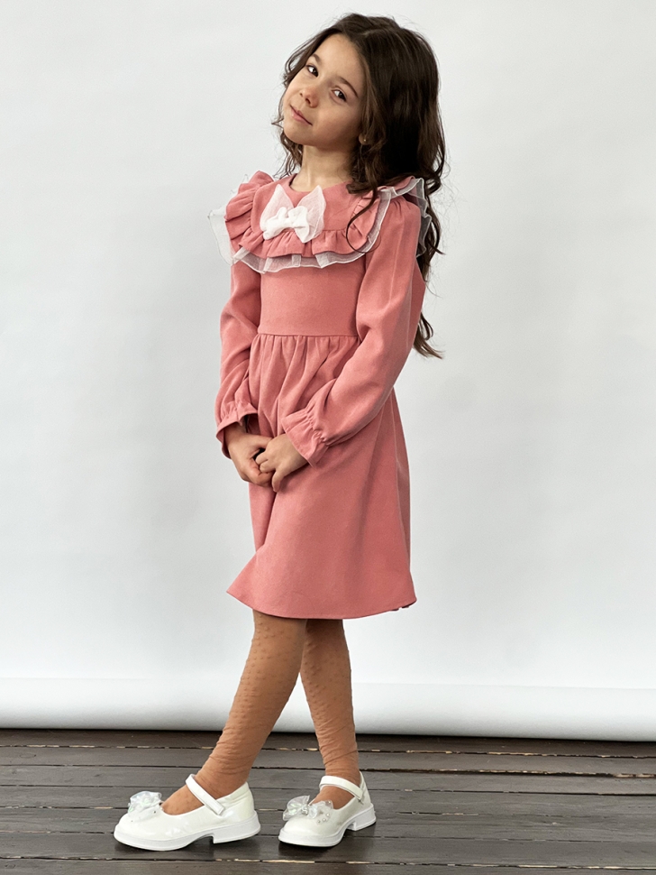 Платье для девочки нарядное БУШОН ST59, цвет темно-розовый